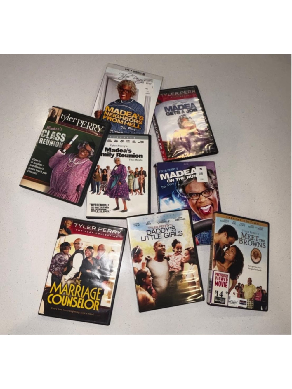 8 Tyler Perry Madea DVD Lot Plays Movies Class Reunion + Storage Binder #C04